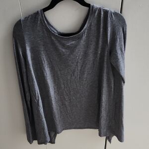 GAP Gray 3/4 Sleeve Relaxed Boxy Tee